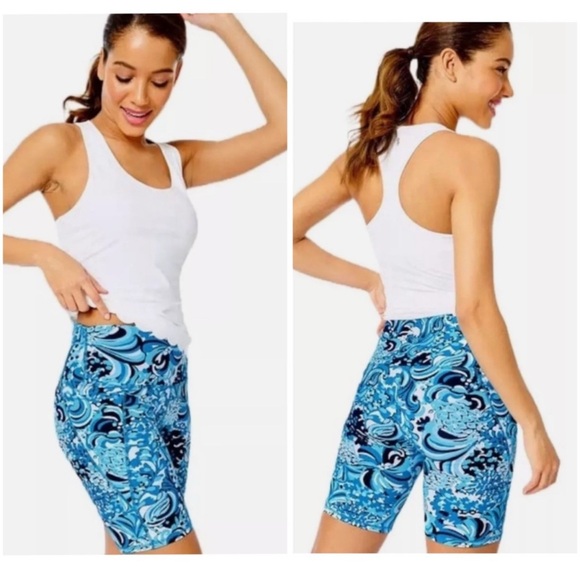 Lilly Pulitzer Pants - Lilly Pulitzer Blue Swirl Print Bike Shorts